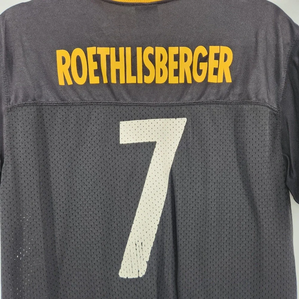 Kids Pittsburgh Steelers‎ Ben Roethlisberger 7 NFL Football Jersey Large 14-16